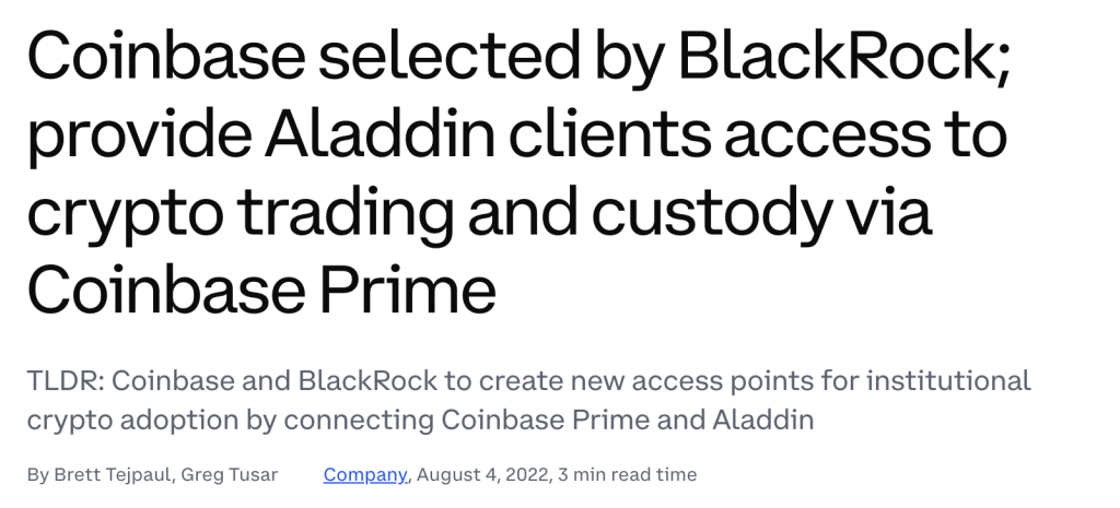 Coinbase and BlackRock